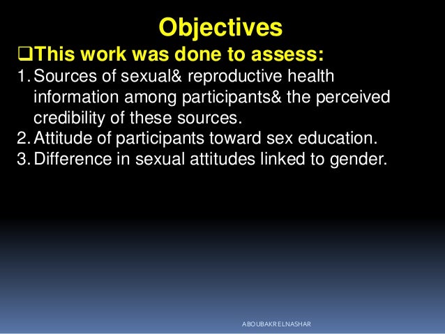 The effec of sex education